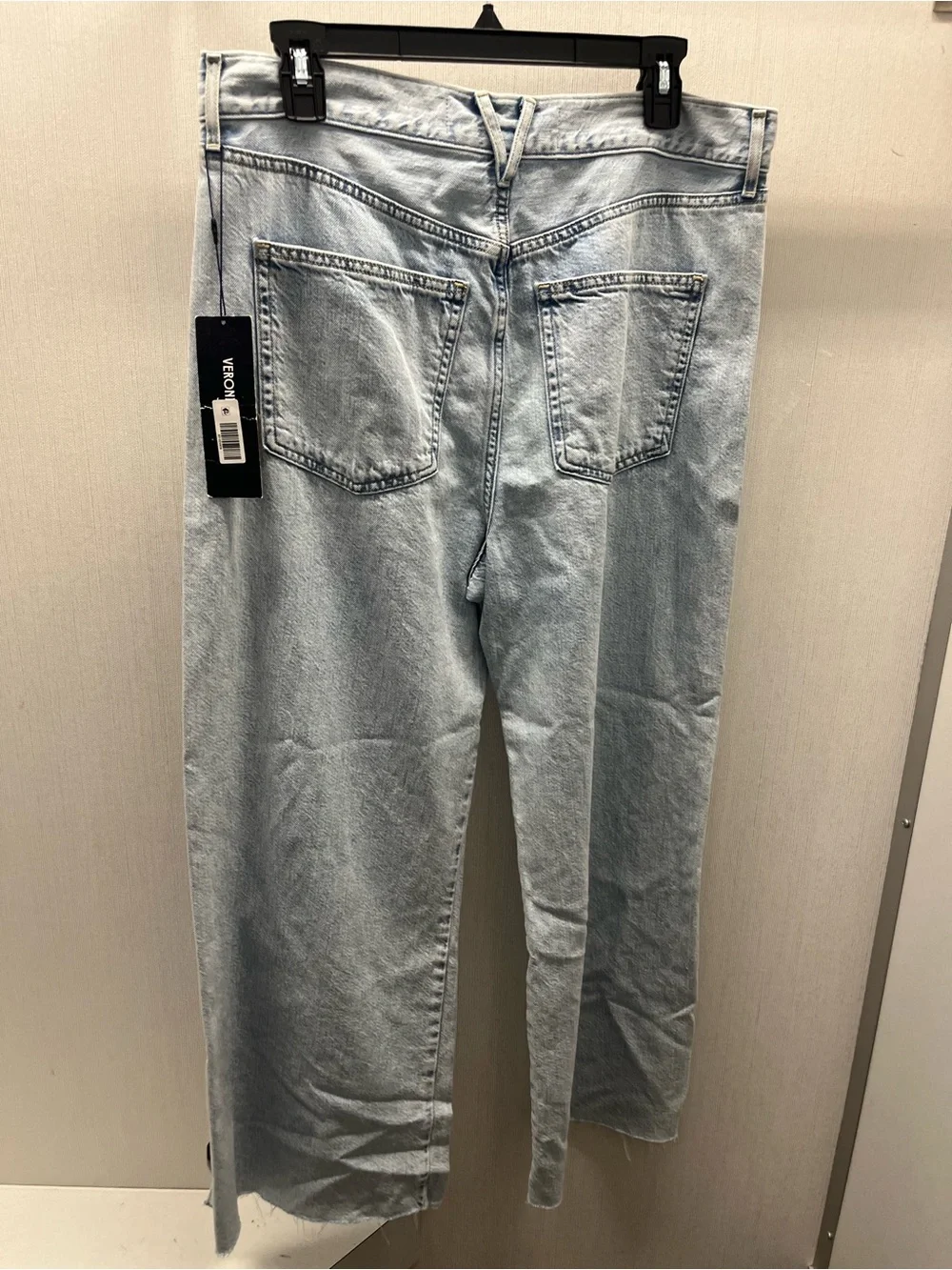 NWT Veronica Beard Taylor High Rise Wide Leg Crop Jeans Pale Stone Blue 30 - Picture 8 of 9